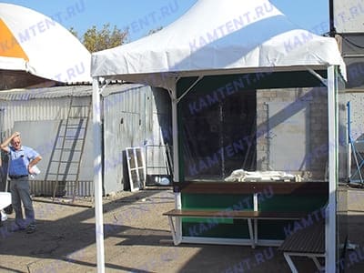 Фото павильона с шатровой крышей 2x2,5