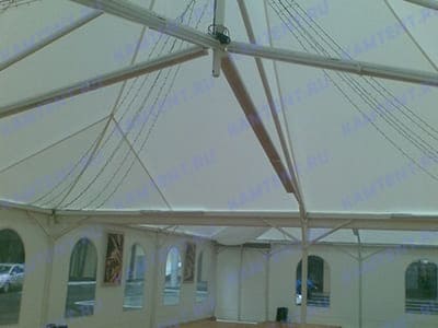 Фото павильона с шатровой крышей 10x10