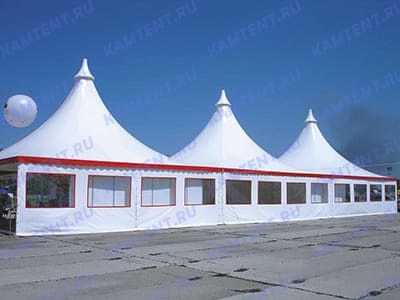 Фото павильона с шатровой крышей 10x20