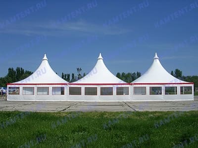 Фото павильона с шатровой крышей 10x20